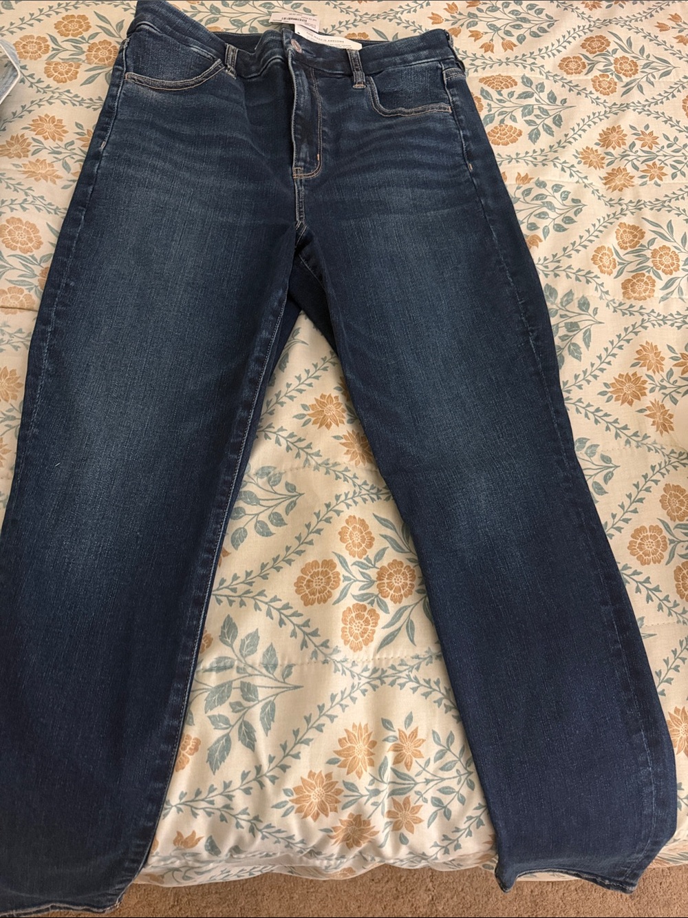 American Eagle Outfitters Straight-Leg Dark Indigo Jeans